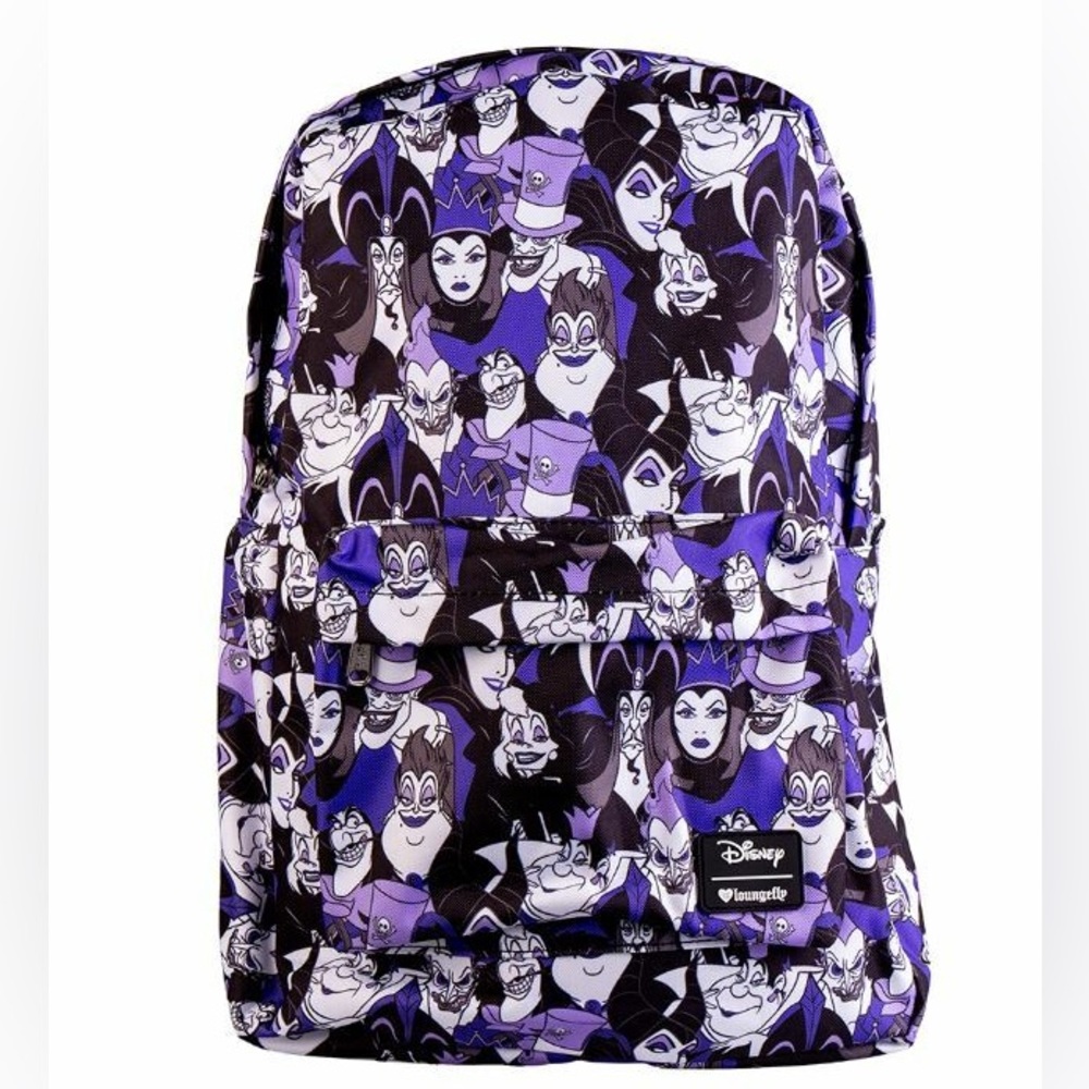 NWOT Loungefly Disney Villains Purple Canvas Backpack Adult